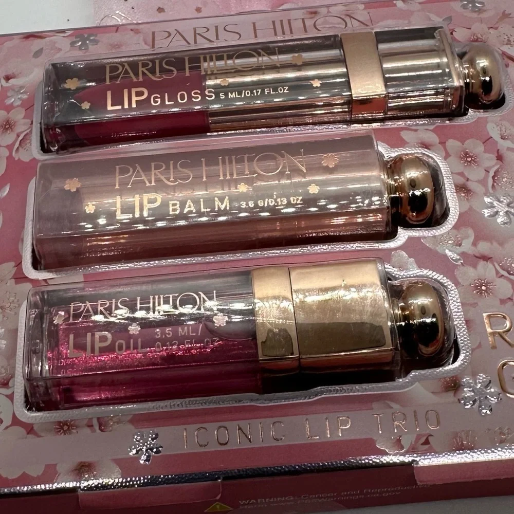 💖 NEW Paris Hilton Iconic Lip Trio - Rose Glow Set ✨ NIB